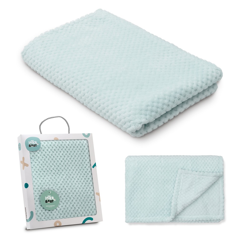 MANTA POPCORN 80X110 VERDE INTERBABY