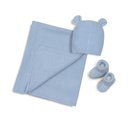 SET 3 PIEZAS TOCA GORRA PEUCOS AZUL INTERBABY