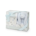 PELUCHE+MANTA ESTRELLA CONEJO AZUL INTERBABY