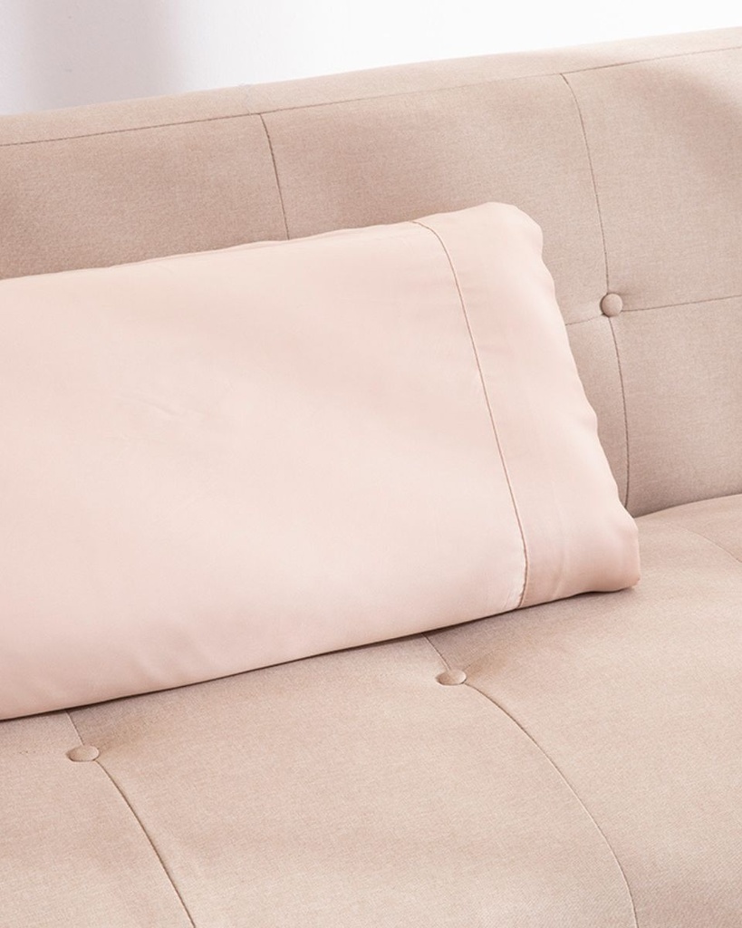 FUNDA ALMOHADA SEDA DE BAMBÚ BEIGE DON ALGODON
