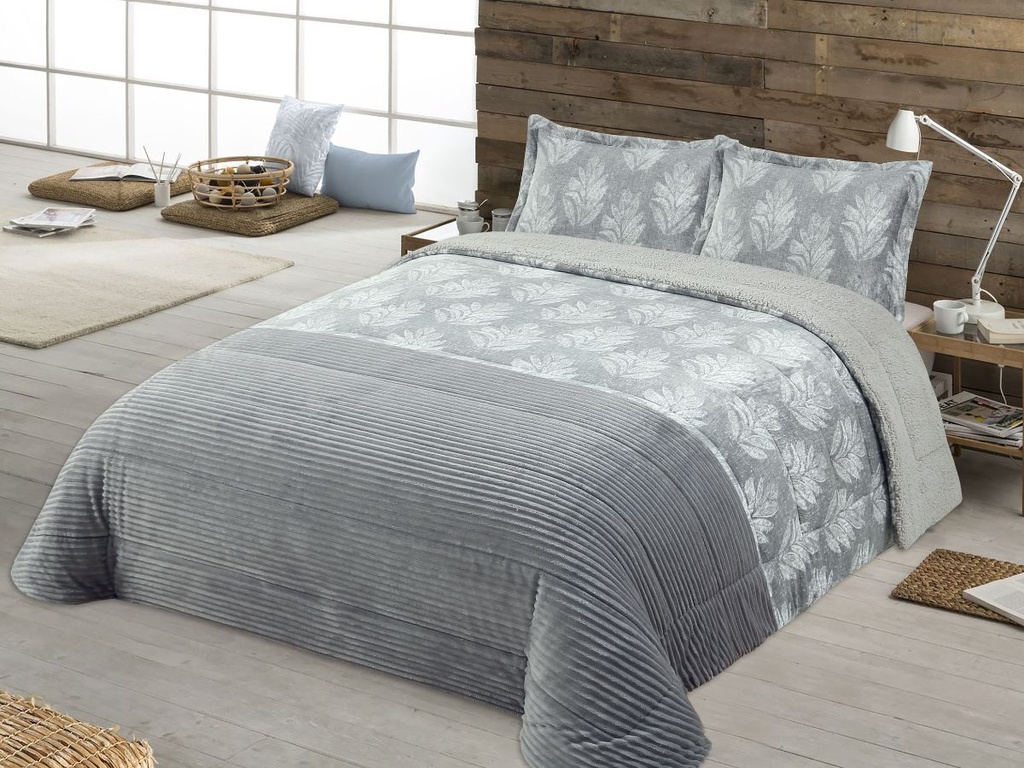 EDREDÓN BOUTI NATURINA/SHERPA BELIZE GRIS MIRACLE
