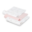 PACK 3 GASAS BAMBÚ 55X70 BEAR ROSA INTERBABY
