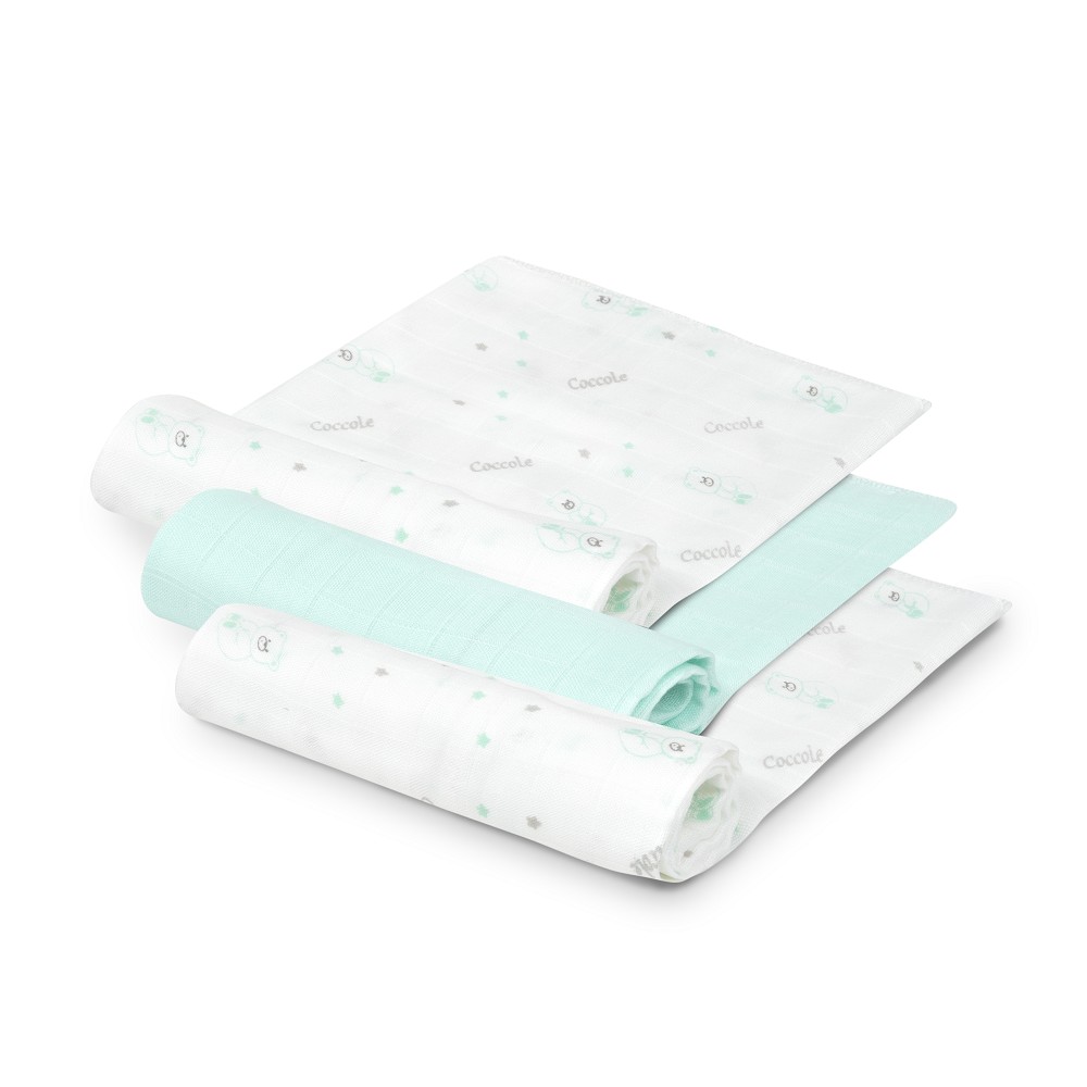 PACK 3 GASAS BAMBÚ 55X70 BEAR MENTA INTERBABY