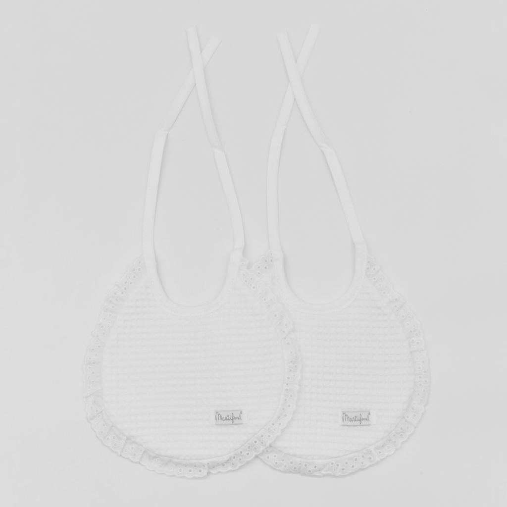 PACK 2 BABEROS REF 8 1425/2 01 BLANCO MARTIFANEL