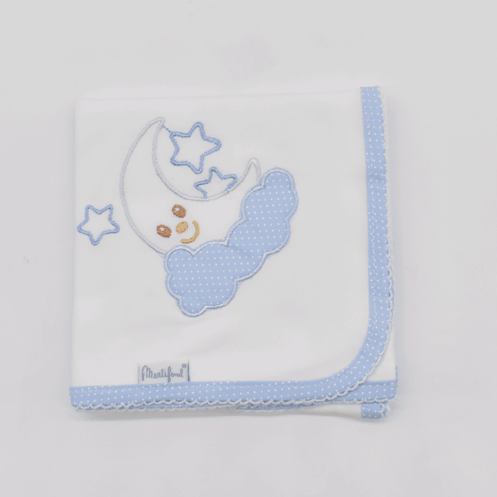 GASA F2 BORDADA LUNA 02 AZUL 65X65 MARTIFANEL