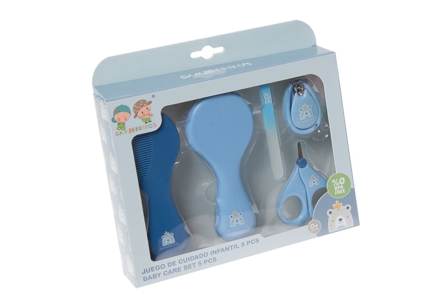 JUEGO CUIDADO INFANTIL 5 PZS 10914 AZUL GAMBERRITOS