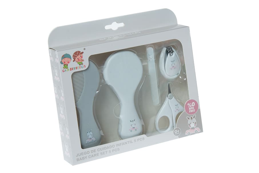 JUEGO CUIDADO INFANTIL 5 PZS 10914 GRIS GAMBERRITOS