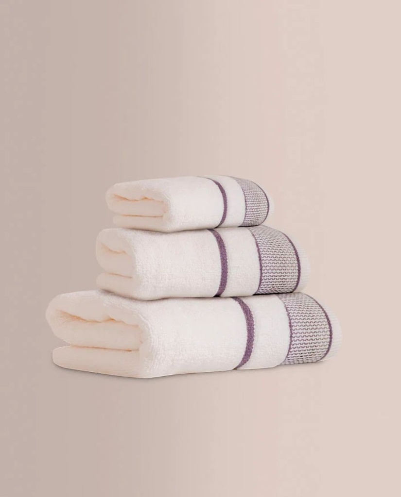 JUEGO DE TOALLAS JACQUARD ARET BLANCO DON ALGODÓN