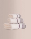 JUEGO DE TOALLAS JACQUARD ARET BLANCO DON ALGODÓN