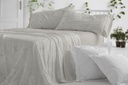 JUEGO DE SABANAS TELA 045 LAUREL BURRITO BLANCO