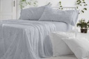 JUEGO DE SABANAS TELA 045 AZUL BURRITO BLANCO