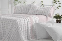 JUEGO DE SABANAS TELA 139 ROSA BURRITO BLANCO