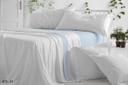 JUEGO DE SABANAS TELA DORVEL 873 AZUL BURRITO BLANCO