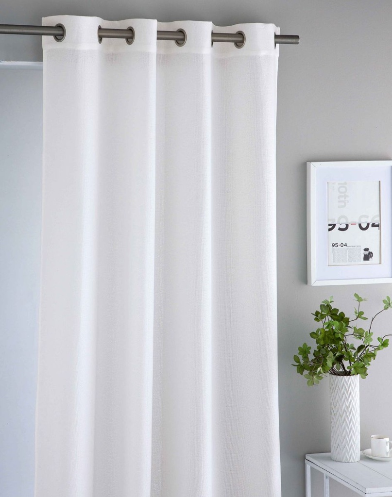 CORTINA IM ALAIA 140X270 BLANCO FUN&amp;DECO
