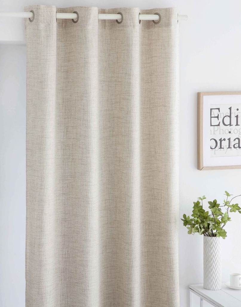 CORTINA IM ALAIA 140X270 BEIGE FUN&amp;DECO