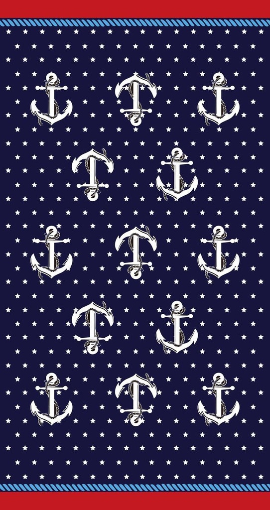 TOALLA PLAYA MICROFIBRA 90X170 011865 AZUL SUN &amp; SURF