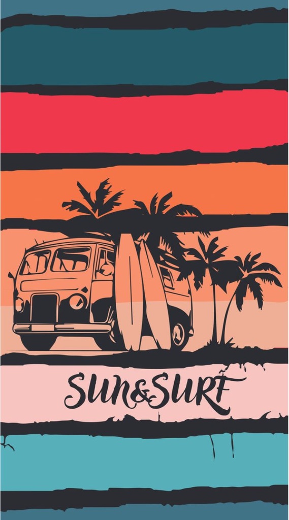 TOALLA VELOURS JACQUARD 05959 VAN 90X170 SUN&amp;SURF