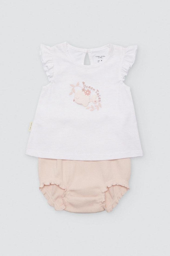 CONJUNTO BEBÉ SIN MANGAS 25400 YSABEL MORA