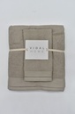 JUEGO DE TOALLAS 3PZ PONTO ABERTO TAUPE VIDAL HOME