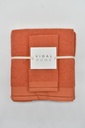 JUEGO DE TOALLAS 3PZ PONTO ABERTO NARANJA VIDAL HOME