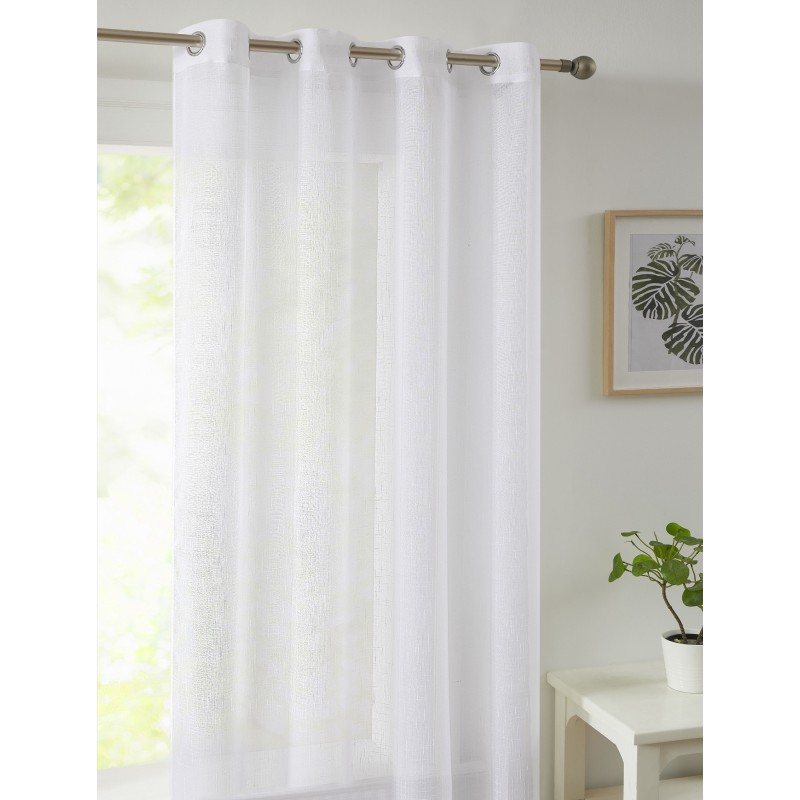 VISILLO RÚSTICO LISO CON OLLAOS  VCL-001 BLANCO 140X265 CAMALTEX