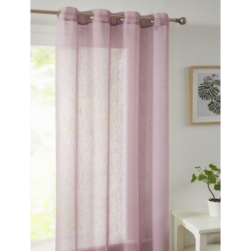 VISILLO RÚSTICO LISO CON OLLAOS  VCL-001 MALVA 140X265 CAMALTEX