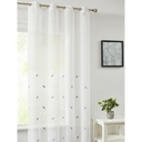 VISILLO RÚSTICO BORDADO TIRAS CON OLLAOS VCL-005 TURQUESA 140X265 CAMALTEX