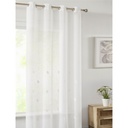 VISILLO RÚSTICO BORDADO HOJAS CON OLLAOS VCL-002 CRUDO 140X265 CAMALTEX