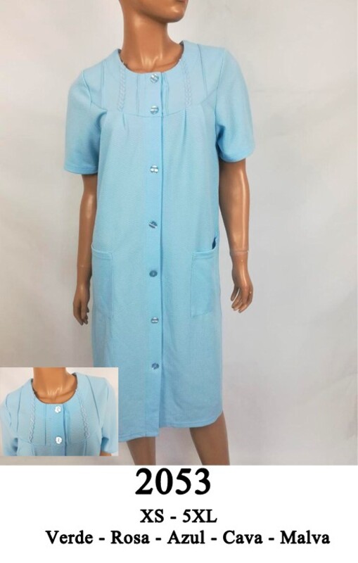 BATA SEÑORA PIQUÉ LISA MANGA LARGA 2053 AZUL LIN