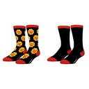 PACK 2 CALCETINES HOMBRE ALGODÓN CHUPA CHUPS 200N SKULLY+UNI BLACK FREEGUN