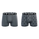PACK 2 BOXER HOMBRE ALGODÓN BCX2 LIGHT GREY+GREY LOGO PIERRE CARDIN