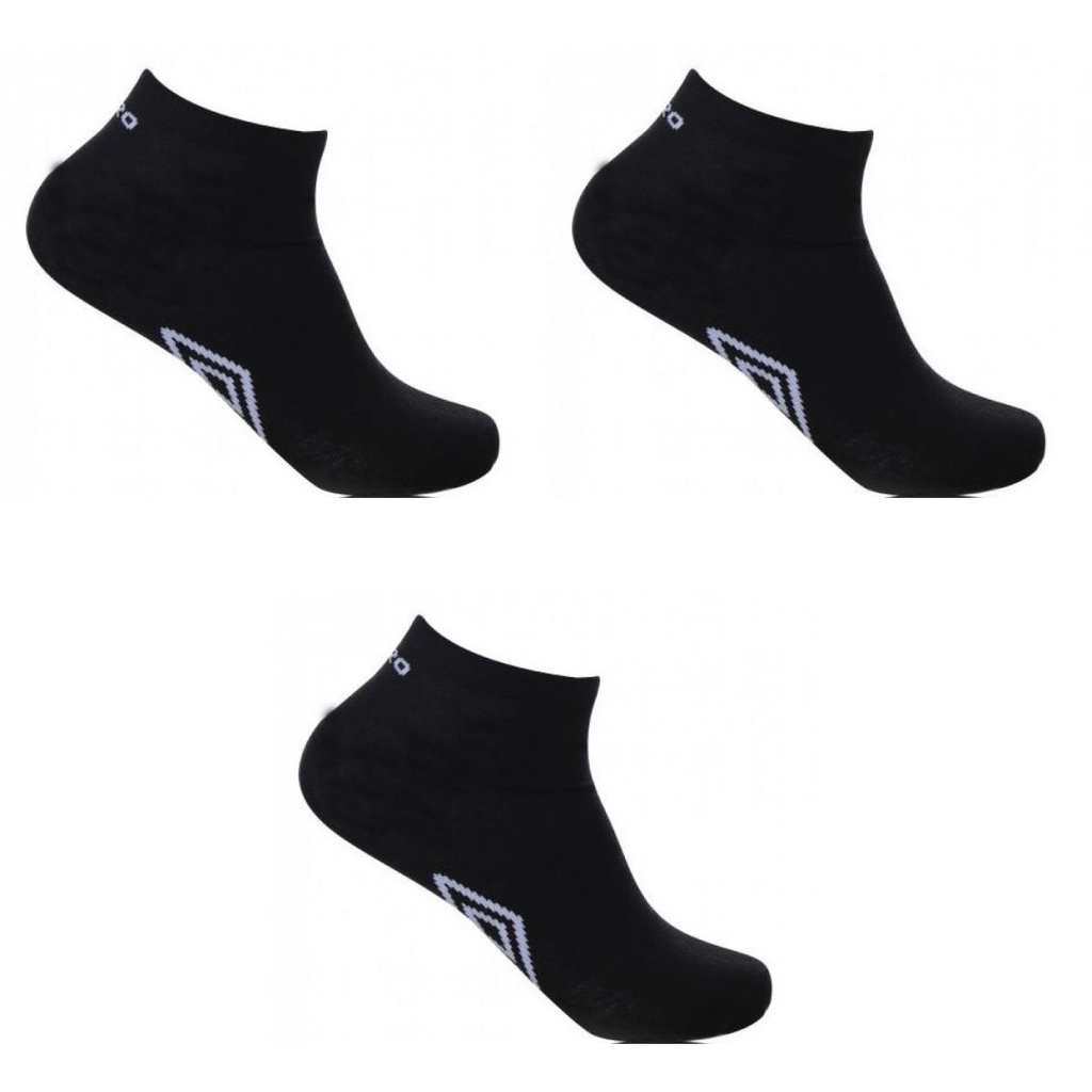 PACK 3 CALCETINES CORTOS MUJER TCX3 NEGRO UMBRO