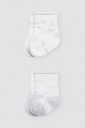 CALCETIN RECIEN NACIDO PACK 2 62822 BLANCO-GRIS YSABEL MORA