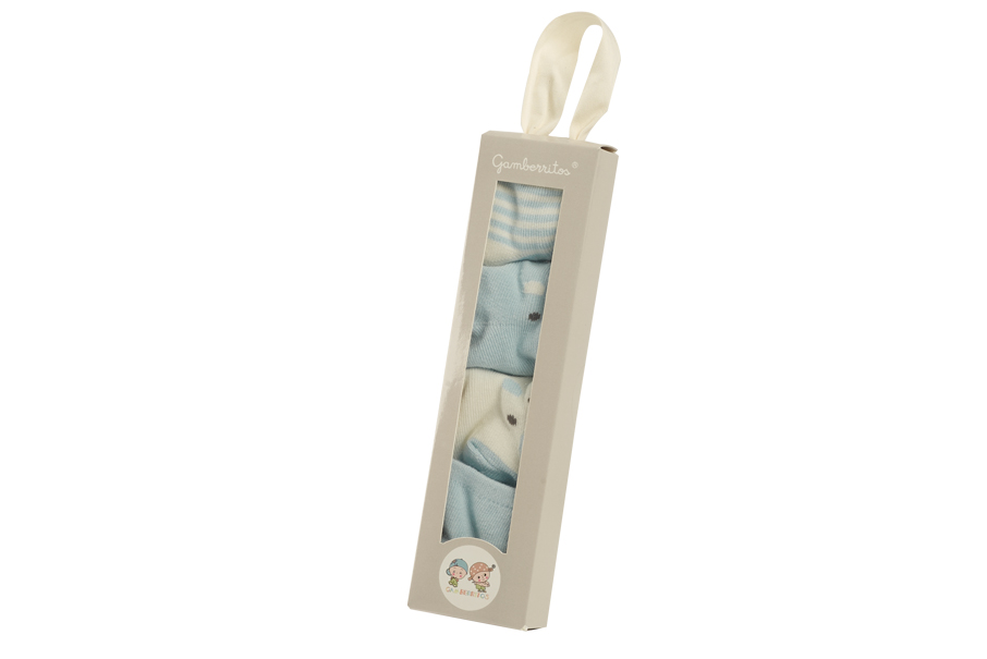 JUEGO DE CALCETINES 4 PCS 10854 AZUL GAMBERRITOS