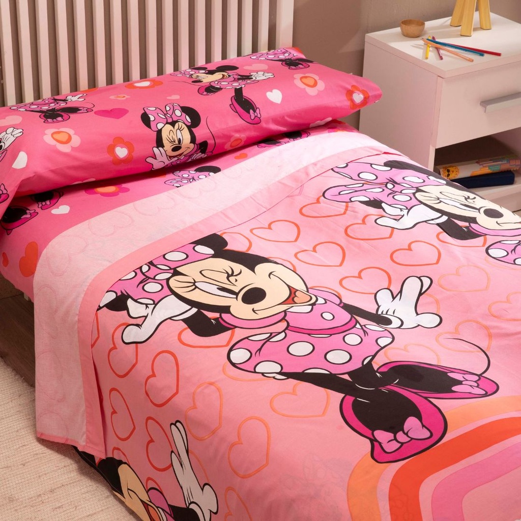 JUEGO DE SABANAS TELA LICENCIA MINNIE