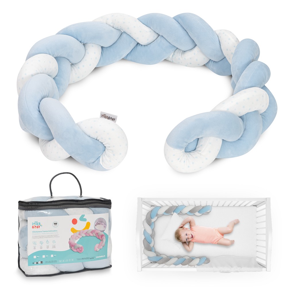 CHICHONERA CUERDA TRENZADA UNIVERSO BLANCO-AZUL INTERBABY