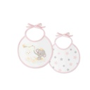 PACK 2 BABEROS CACHIRULO ESTRELLAS 20X20 ROSA INTERBABY