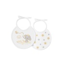 PACK 2 BABEROS CACHIRULO ESTRELLAS 20X20 BEIGE INTERBABY