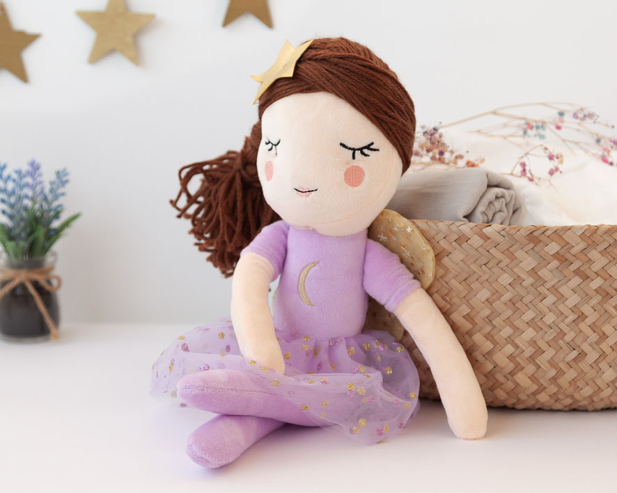 PELUCHE HADA 40CM 4334 MORADO KIOKIDS