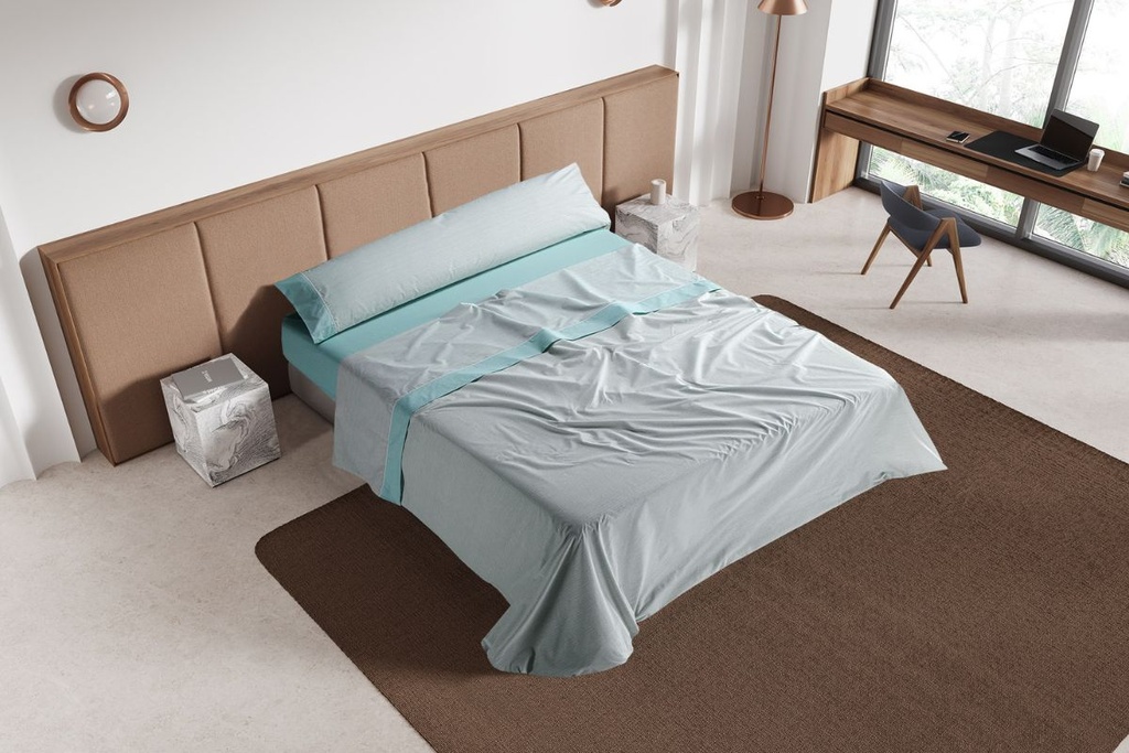 JUEGO DE SABANAS TELA Q74 AQUA MORA