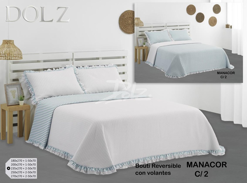 COLCHA BOUTI MANACOR AZUL DOLZ