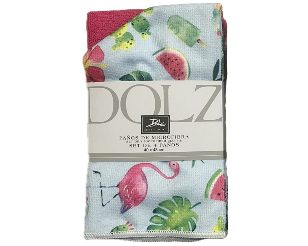 PACK 4 PAÑOS COCINA MICROFIBRA REF 73 SANDIAS DOLZ