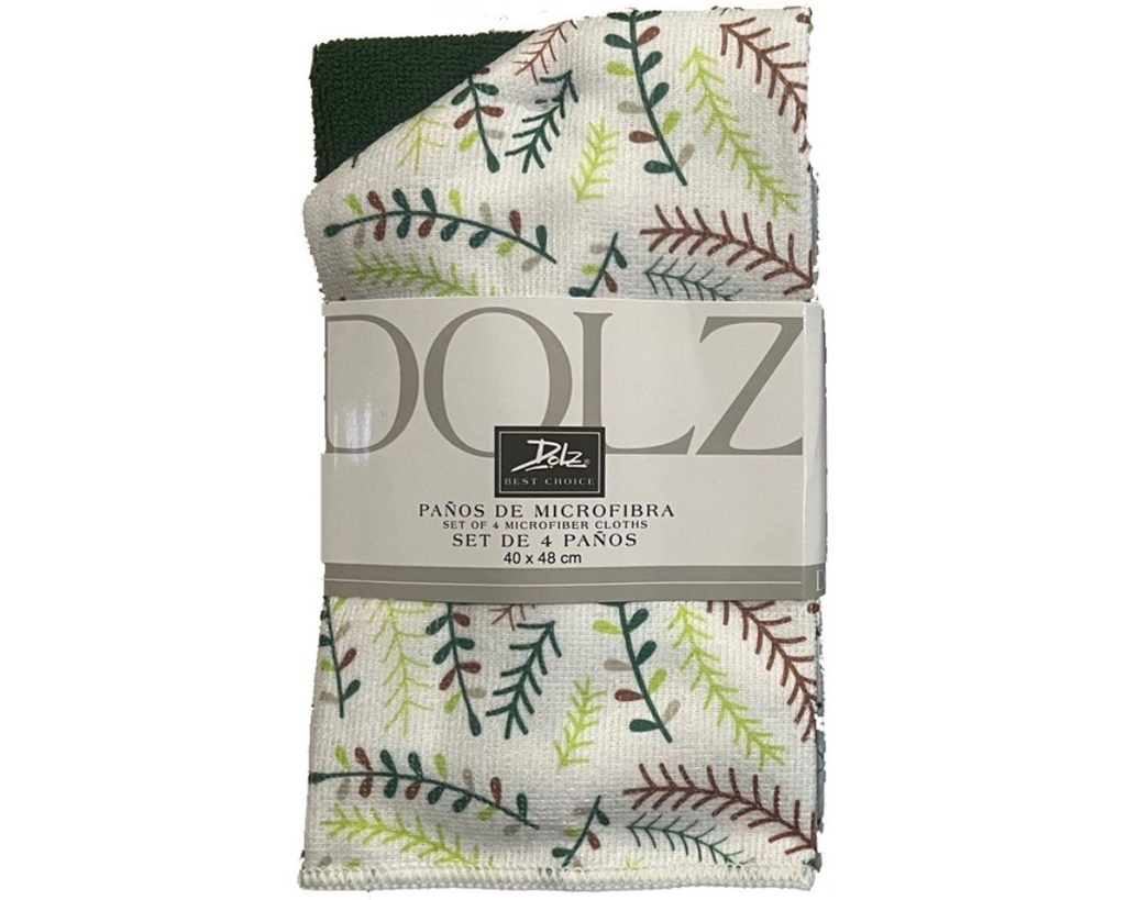 PACK 4 PAÑOS COCINA MICROFIBRA REF 74 RAMAS DOLZ