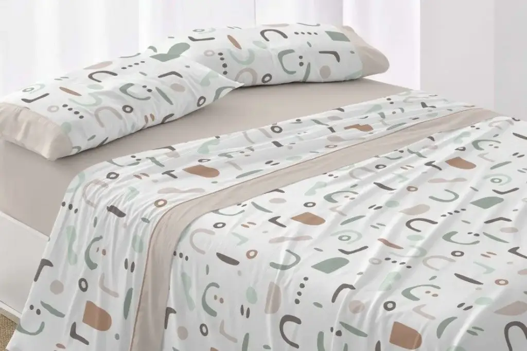 JUEGO DE SABANAS TELA 537 ARENA BURRITO BLANCO