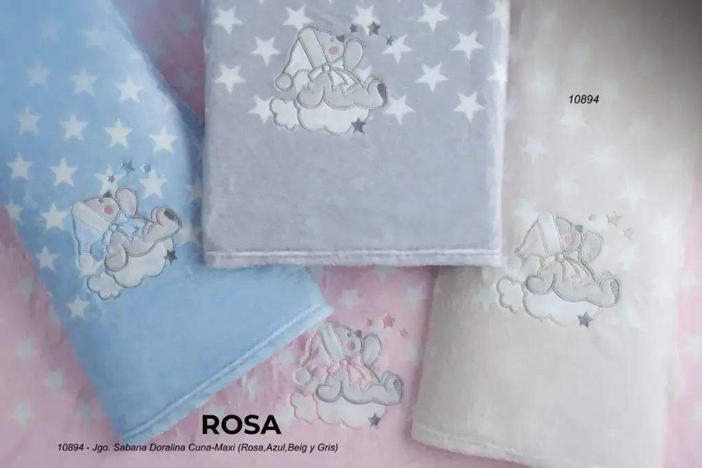 JUEGO DE SABANAS DORALINA 10894 CUNA ROSA GAMBERRITOS