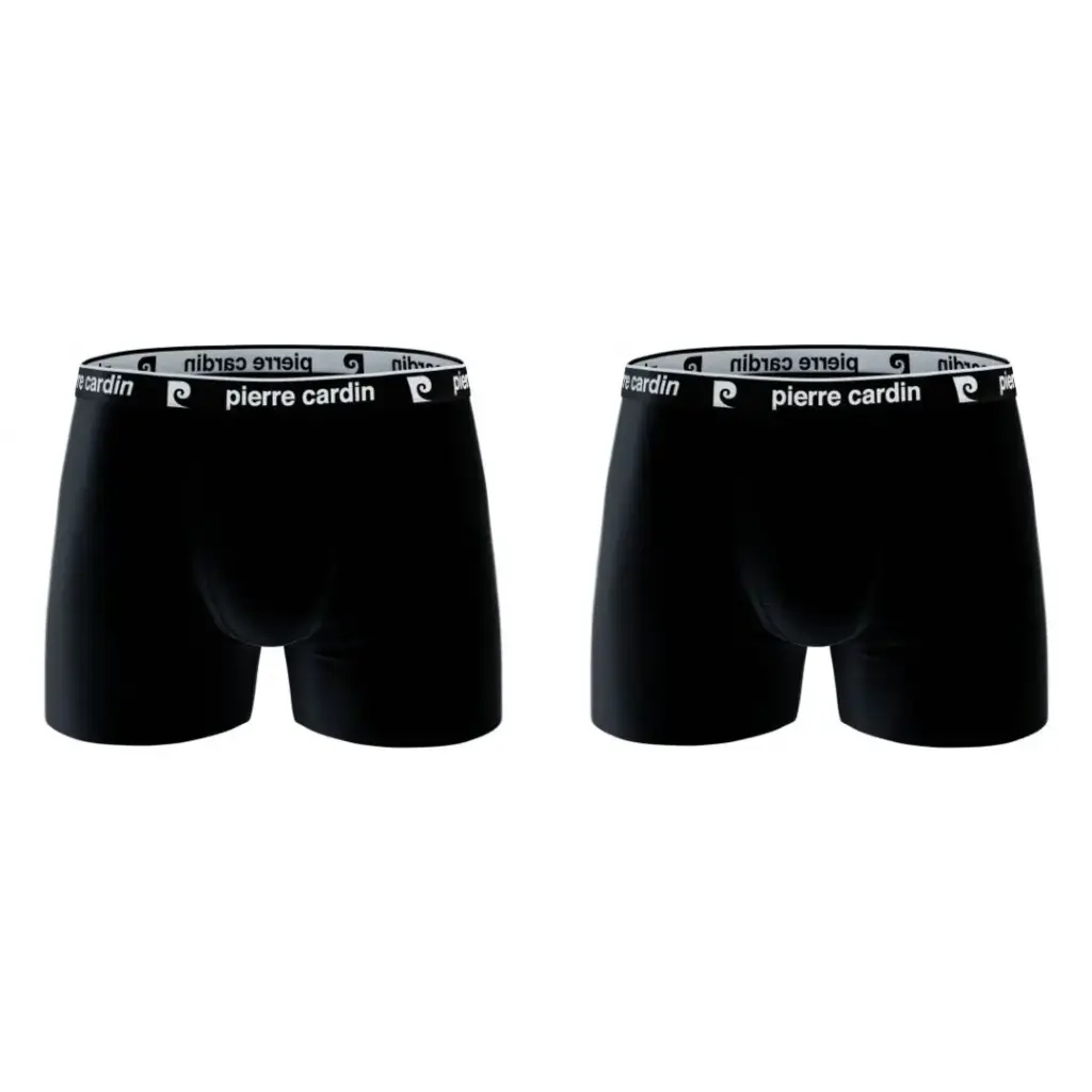 PACK 2 BOXER HOMBRE ALGODÓN BCX2/BAS/MI2 BLACK + BLACK PIERRE CARDIN