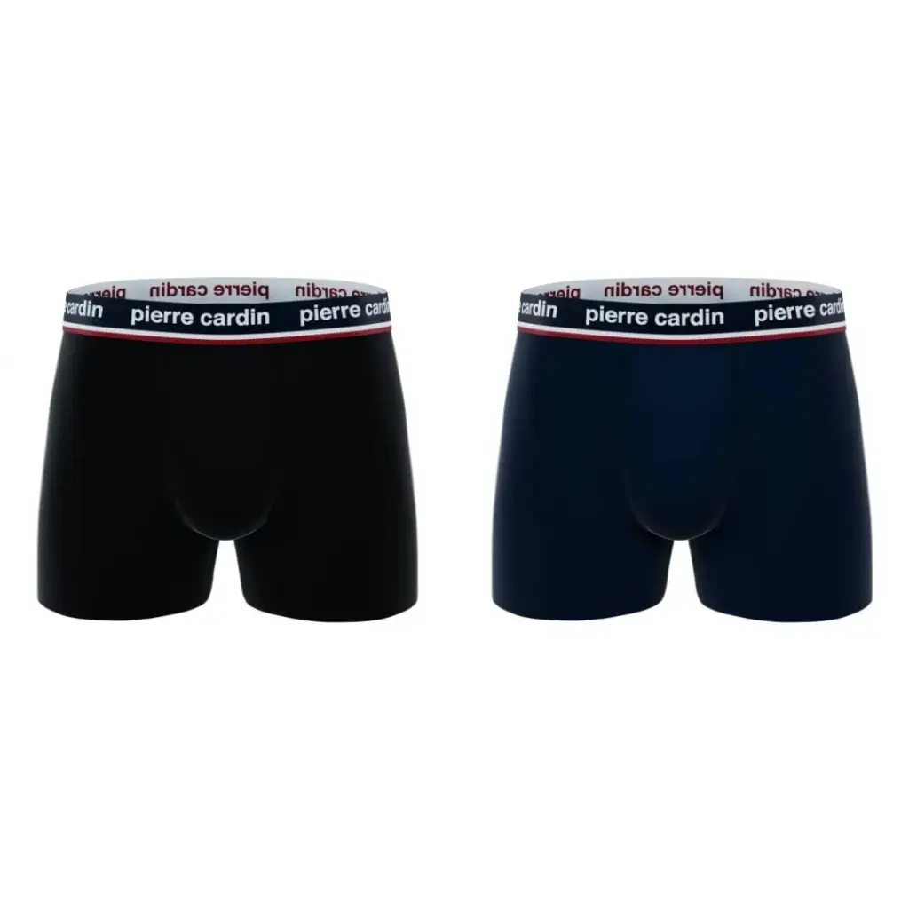 PACK 2 BOXER HOMBRE ALGODÓN BCX2/FR/AS4 BLACK + NAVY PIERRE CARDIN