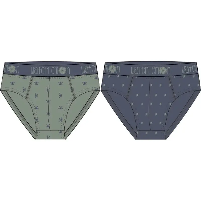 PACK 2 SLIP HOMBRE REF 320 SKULL WATERLEMON