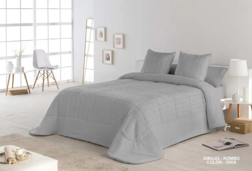 CONFORTER SHERPA ROMBO GRIS POLO POLO