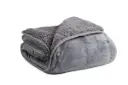 MANTA SHERPA LISA GRIS KARAMELO 